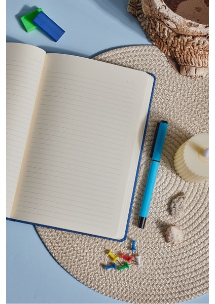 Lacivert Kanguru Cepli Kumaş Kişiye Özel Çizgili Düz Defter modelleri