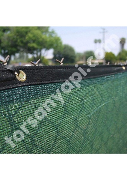 Teras Filesi – Yüzde 40 Lık – Yeşil – Şeritli ve Halkalı - 5 Metre x 80 Metre