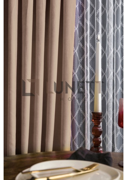 Kullanıma Hazır Bej Rengi Sık Pile 1 x 3 Dikim Fon Perde Tek Kanat 12490 fırsatları