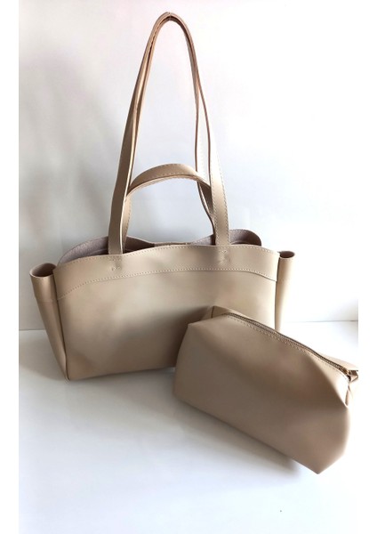 Kadın Deri Tote Çanta Çift Askılı Yavrulu El ve Omuz Çantası fiyatları