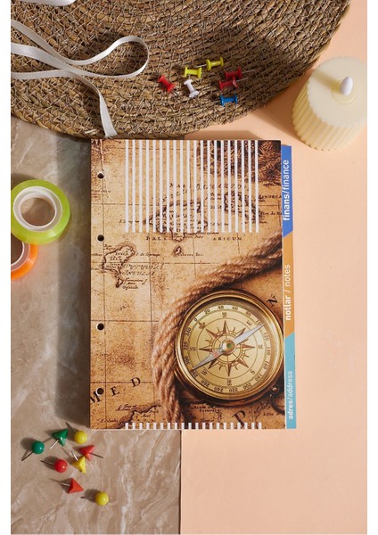 Organizer Defter Içi Organizer Yedeği 15X21CM A5 Boyunta 4 Delikli Çizgili