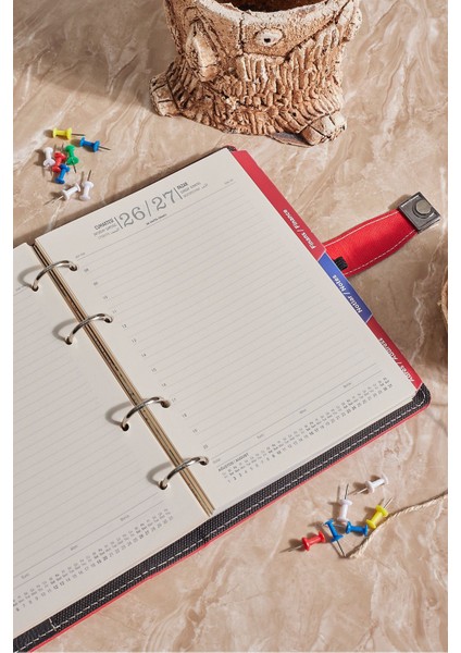 2025 Organizer Ajanda Içi Organizer Yedeği 15X21CM A5 Boyunta 4 Delikli Çizgili fiyatları