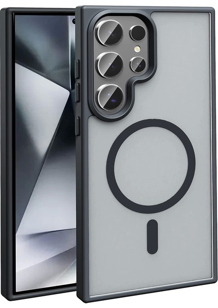 Galaxy S25 Ultra Uyumlu Kılıf Magsafe Şarj Özellikli Mat Arka Yüzey Sio Kapak