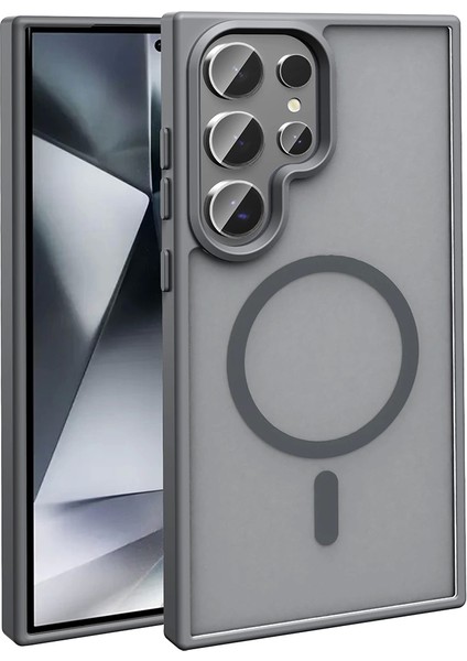 Galaxy S25 Ultra Uyumlu Kılıf Magsafe Şarj Özellikli Mat Arka Yüzey Sio Kapak