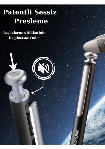 Metal Gövdeli 2'li Jel Kalem Seti - 0.7 mm Uc + 2 Yedek Mürekkep Kapsülü (Mavi Mürekkep) indirimleri