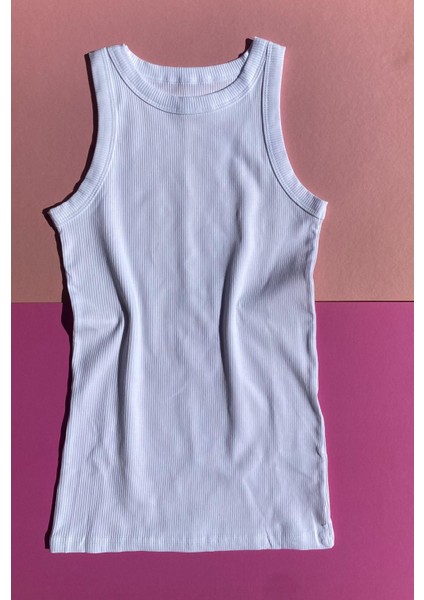 Halter Yaka 2'li Pamuklu Çağla Yeşili ve Beyaz Gömlek Altı Kurtarıcı Kadın Kaşkorse Atlet fırsatları