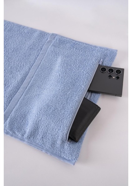 ProMotion Spor Havlusu – Fermuar Cepli , %100 Pamuk , 30 x 100 cm