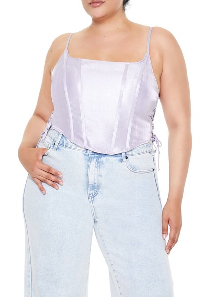 Plus Size Bağlama Detaylı Korse