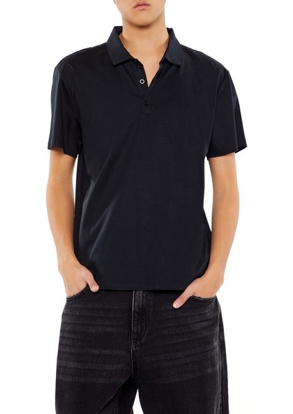 Pamuklu Slim Polo Tişört