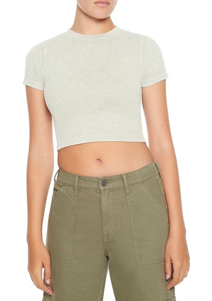 Dikişsiz Crop Tişört