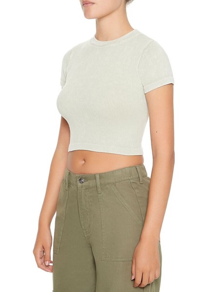 Dikişsiz Crop Tişört