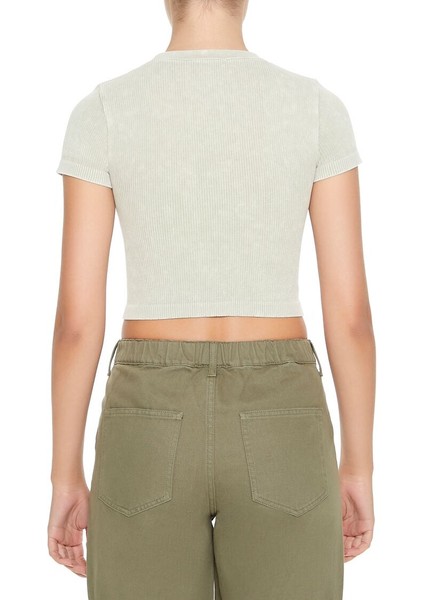 Dikişsiz Crop Tişört