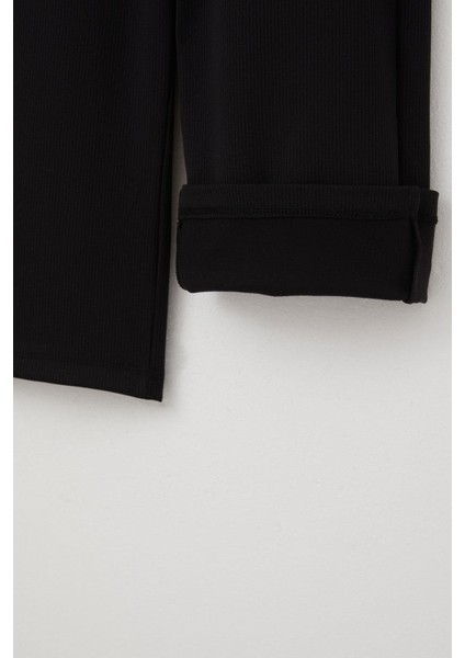 Kız Çocuk Pantalon Bağcık Aksesuarlı 8-14 Yaş, Siyah fırsatları