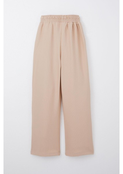 Kız Çocuk Eşofman Altı Beli Lastikli Cepli Armalı 6-12 Yaş, Bej fiyatları