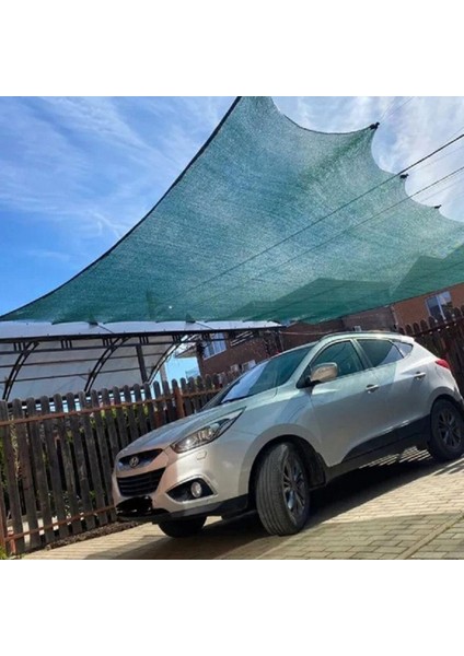 Araç Gölgelik – Yüzde 75 LİK – Yeşil – Şeritli Halkalı - 1 Metre x 14 Metre