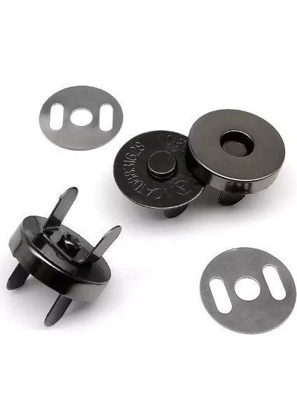 Dikmeli Çanta Mıknatısı Güçlü Çanta Çıt Çıt Mıknatıs Seti 18 mm Eskitme Siyah 100 set fiyatları