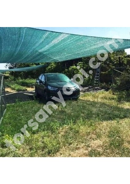 Araç Gölgelik – Yüzde 75 LİK – Yeşil – Şeritli Halkalı - 3 Metre x 3 Metre