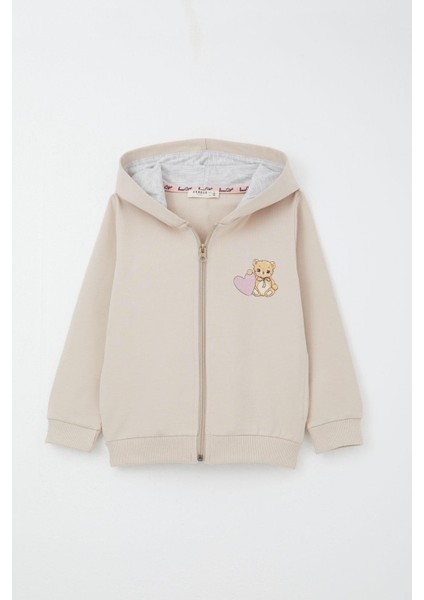 Kız Çocuk Eşofman Takım Kalpli Bebek Ayıcık Baskılı 1.5-5 Yaş, Bej fiyatları