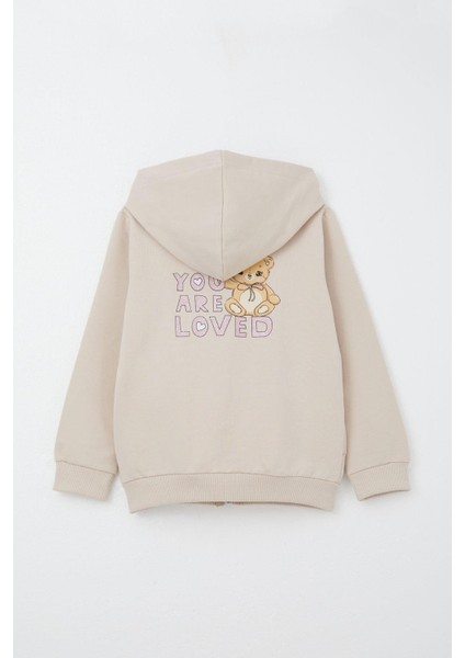 Kız Çocuk Eşofman Takım Kalpli Bebek Ayıcık Baskılı 1.5-5 Yaş, Bej fırsatları