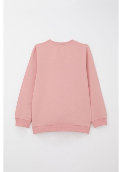 Kız Çocuk Eşofman Takım Çiçek Baskılı Geniş Paça Yırtmaçlı 5-10 Yaş, Gülkurusu fırsatları