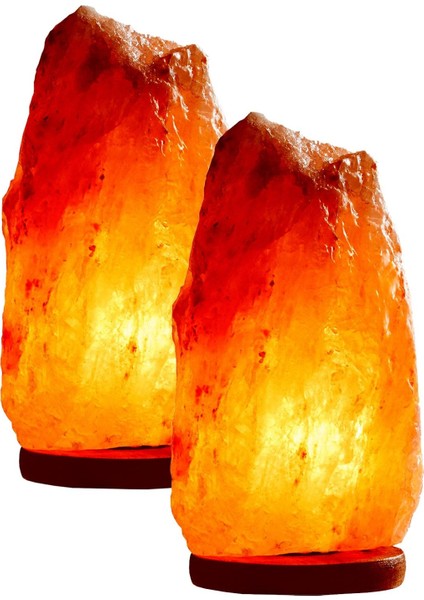 2 Adet Himalaya Tuz Lambası 4-6 kg | Kaya Tuzu Lambası Himalaya Tuzu Lamba