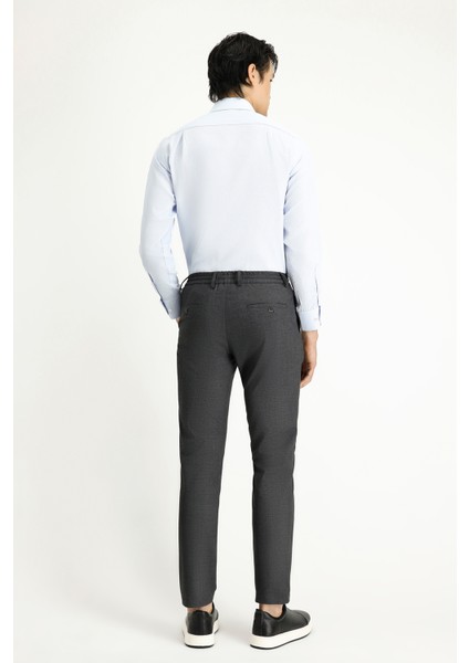Regular Fit Beli Lastikli İpli Likralı Pantolon