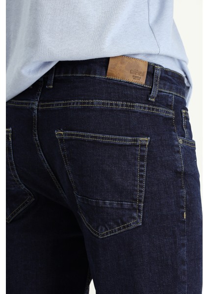 Slim Fit Dar Kesim Likralı Denim Pantolon