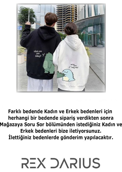 Sevgili Kombini Kapüşonlu 2li Set Pamuklu Kışlık Kadın Erkek Oversize Sweatshirt fiyatları