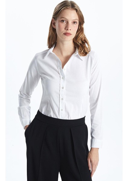 Lcwaıkıkı Classic Uzun Kollu Poplin Kadın Gömlek