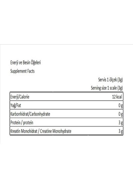 Creatine 300G Yeşil Elma Aromalı