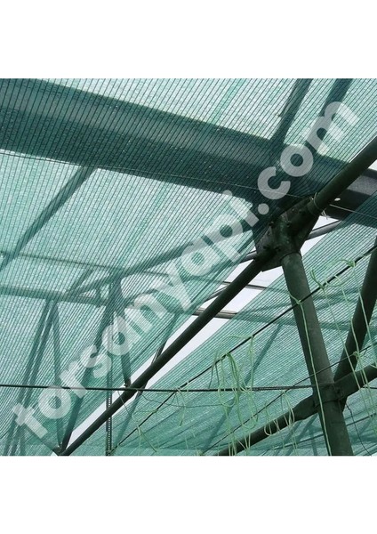 Bahçe Örtüsü - Yüzde 40'lık - Yeşil - Şeritli Halkalı - 6 Metre x 7 Metre