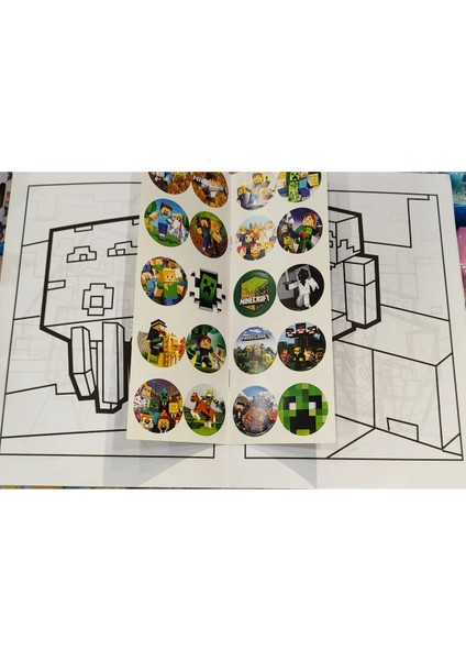 4 Adet Stickerli Boyama Kitabı (Kuromi,roblox,arabalar,minecraft Figürlü) indirimleri