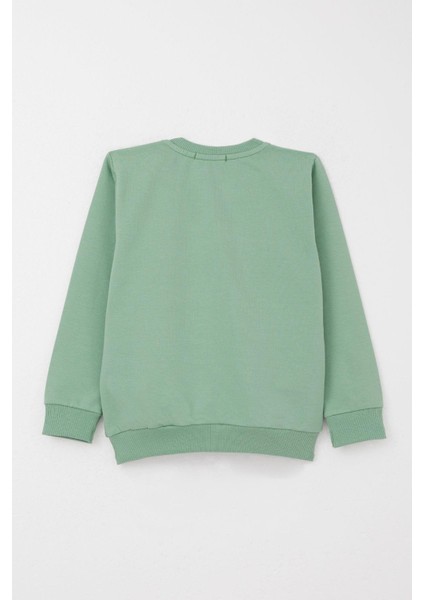 Erkek Çocuk Eşofman Takım Moda Temalı Yazı Baskılı 2-6 Yaş, Mint Yeşili