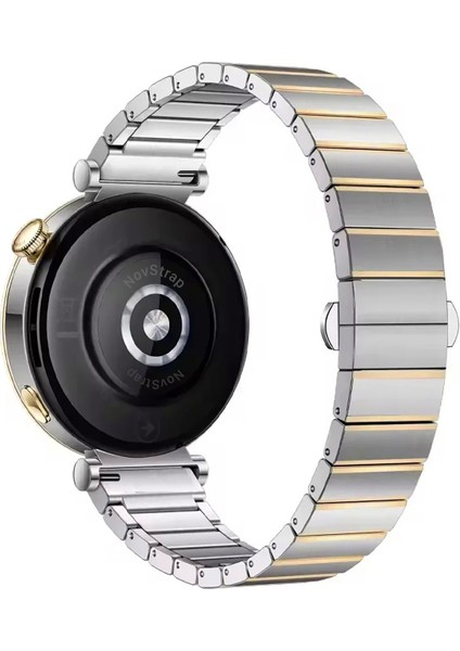Huawei Watch GT4 41mm GT5 41mm GT5 Pro 42mm ile Uyumlu Kordon (18mm) Lansman Çelik Metal Kayış OneClick