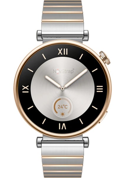 Huawei Watch GT4 41mm GT5 41mm GT5 Pro 42mm ile Uyumlu Kordon (18mm) Lansman Çelik Metal Kayış OneClick