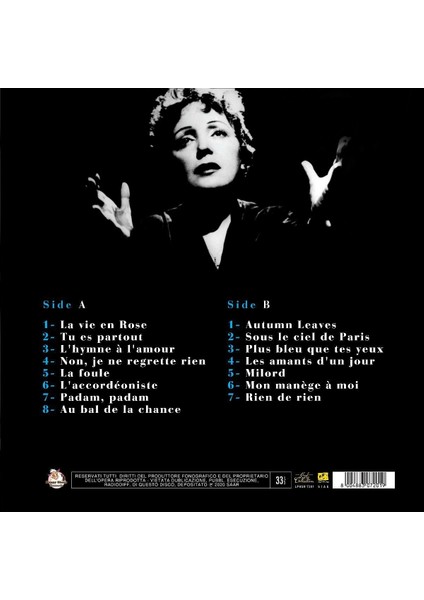 Edith Piaf – La Vie En Rose LP Plak