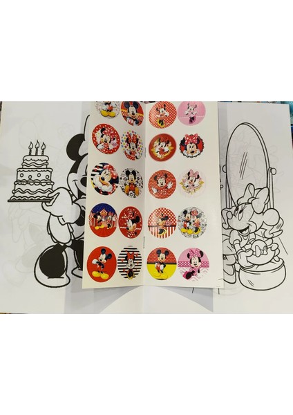 4 Adet Stickerli Boyama Kitabı (Kuromi,minnie,copybara,unicorn Figürlü)