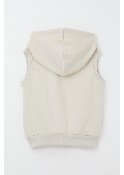 Erkek Çocuk Yelek Harf Nakışlı Fermuarlı 3-8 Yaş, Krem fiyatları