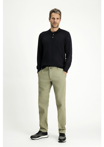 Regular Fit Desenli Likralı Kanvas / Chino Pantolon fiyatları