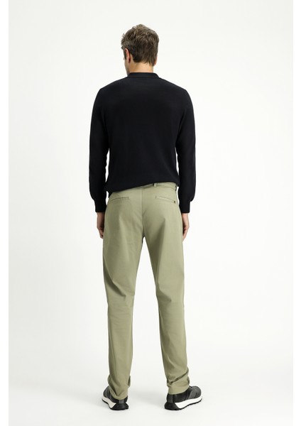 Regular Fit Desenli Likralı Kanvas / Chino Pantolon fırsatları