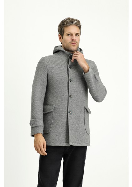 Yünlü Kapüşonlu Italyan Kaban fiyatları