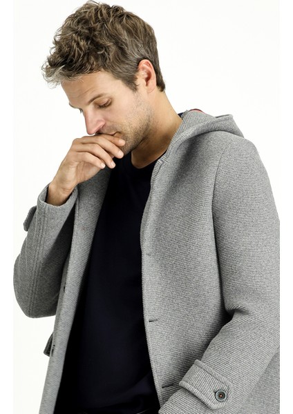 Yünlü Kapüşonlu Italyan Kaban fırsatları