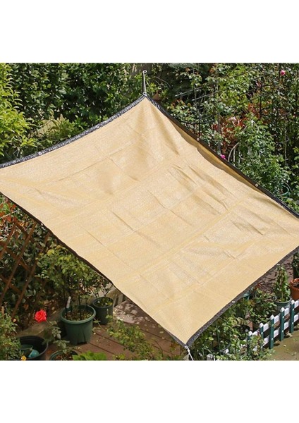 Bahçe Brandası – Yüzde 95LIK – Krem – Şeritli Halkalı - 1 Metre x 8 Metre
