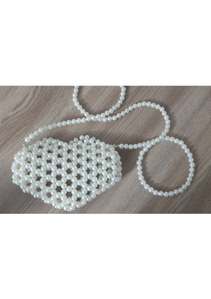 Askılı Kalp Şeklinde Inci Çanta indirimleri