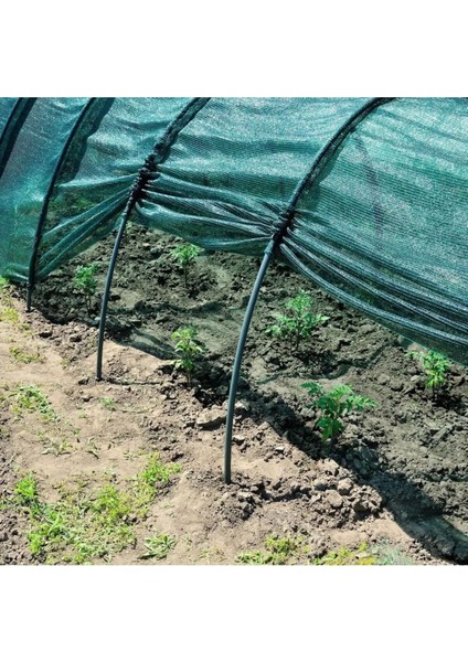 Bahçe Filesi – Yüzde 95LIK – Yeşil – Şeritli Halkalı - 1 Metre x 15 Metre