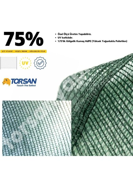 Gölgelik Branda - 75'lik Gölgelik File - Çit Filesi - Yeşil - 6 Metre x 15 Metre fiyatları
