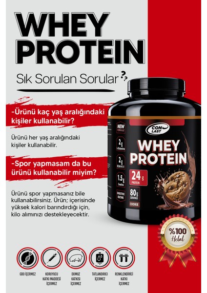 Whey Protein 2000G Kurabiyeli/bcaa 300G/CREATINE 120G/L-CARNETINE 3000MG indirimleri