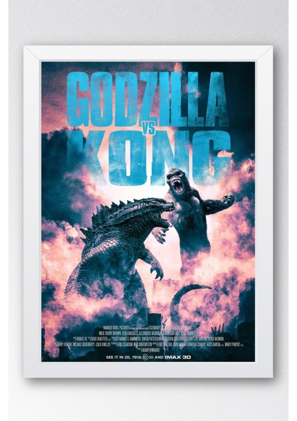 Godzilla Vs Kong Çerçeveli Tablo - Film Posteri Tablo