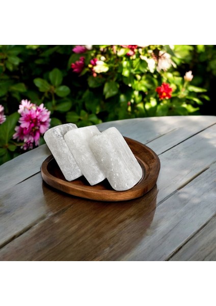Çankırı Tuz Sabunu 300-350 gr x 3 Adet Zengin Mineralli Doğal Saf Çankırı Kaya Tuzu Sabunu