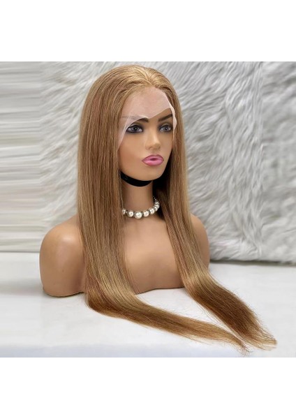 Düz Front Lace Gerçek Tül Peruk - Balköpüğü - 70-75CM